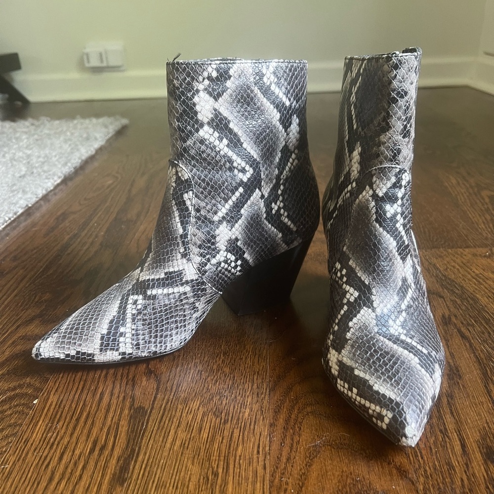 All Saints Snake Skin Boot, Size 39